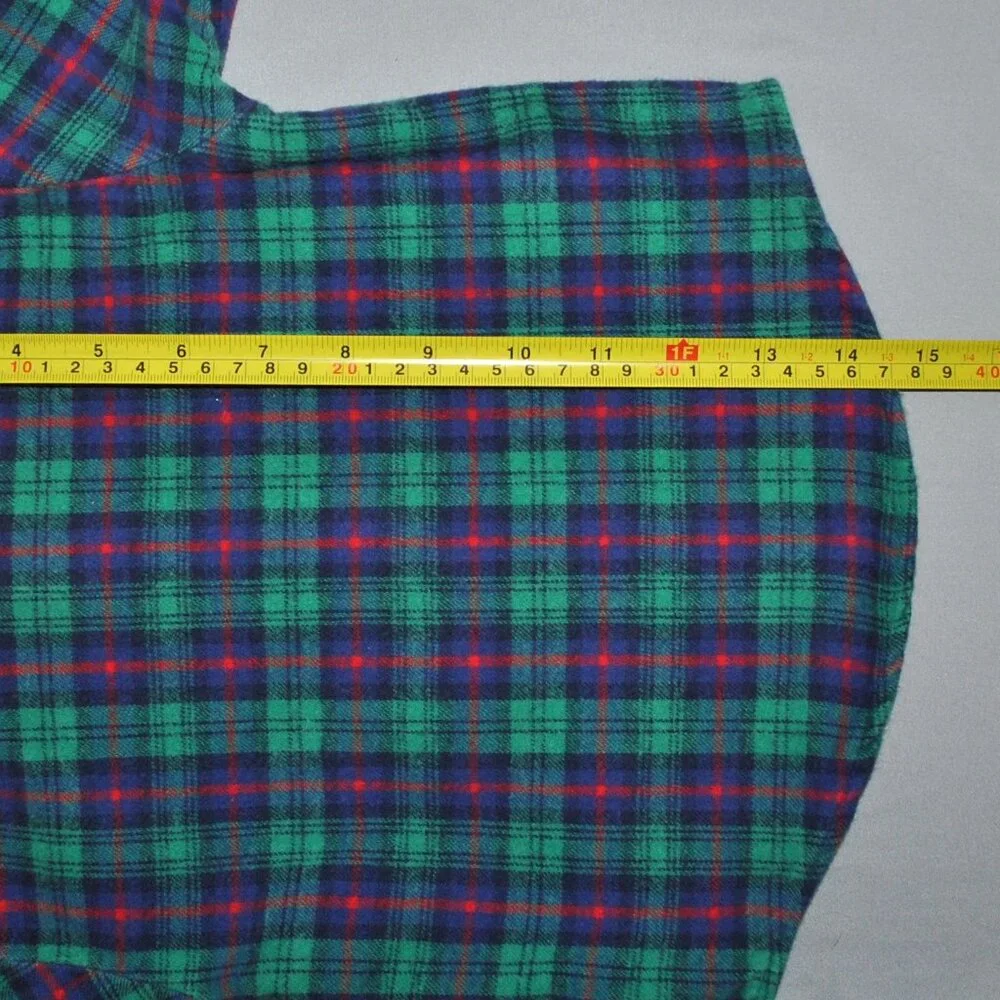 Vintage OshKosh B'gosh Plaid Flannel Button Down Shirt Size 12 Months